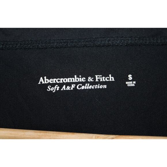 Women's Abercrombie & Fitch Soft AF Black Nylon Long Sleeve V-Neck Bodysuit Sz S - Picture 3 of 6